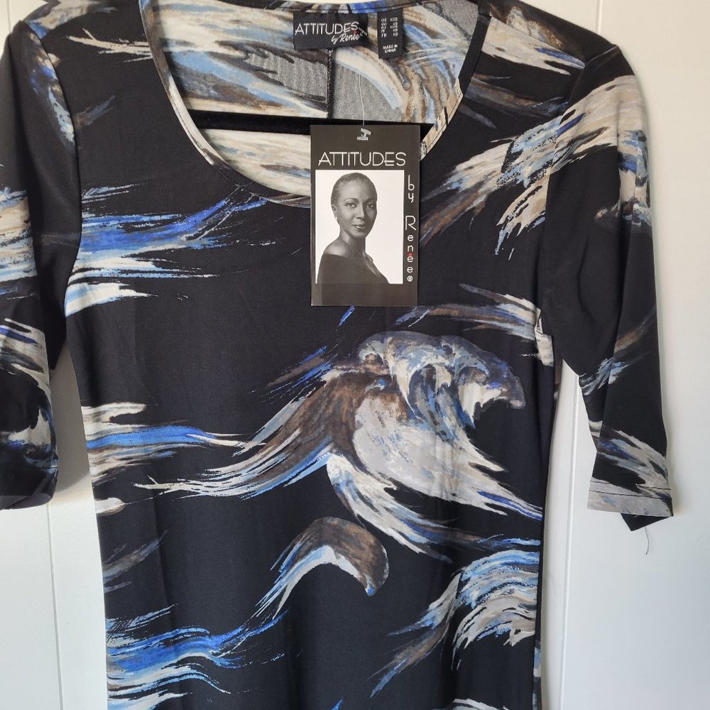 Attitude by Renee, Navy brushstroke